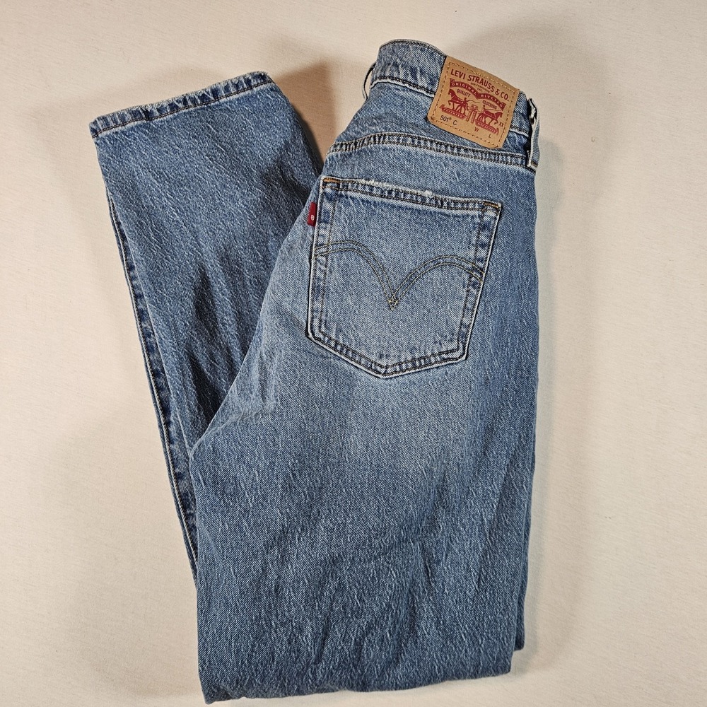 Levis 501 Jeans Curve‎ Women's 29x30 Button Fly Medium Wash 501C Denim